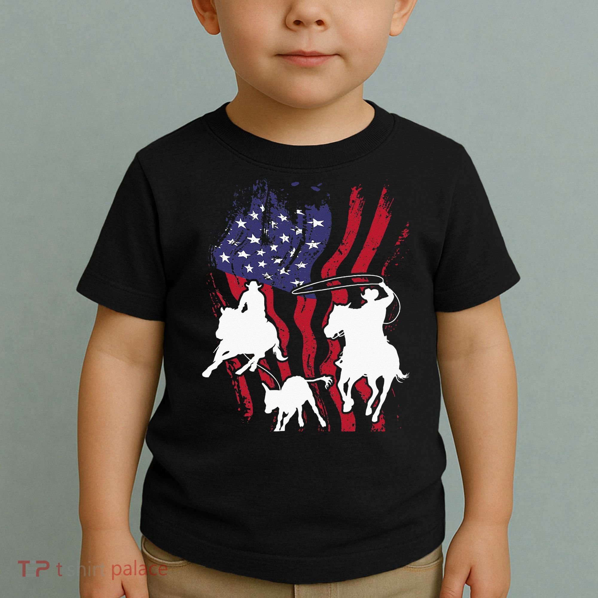 Rodeo Team Roping Horse Riding Equestrian Header Heeler Toddler T-Shirt