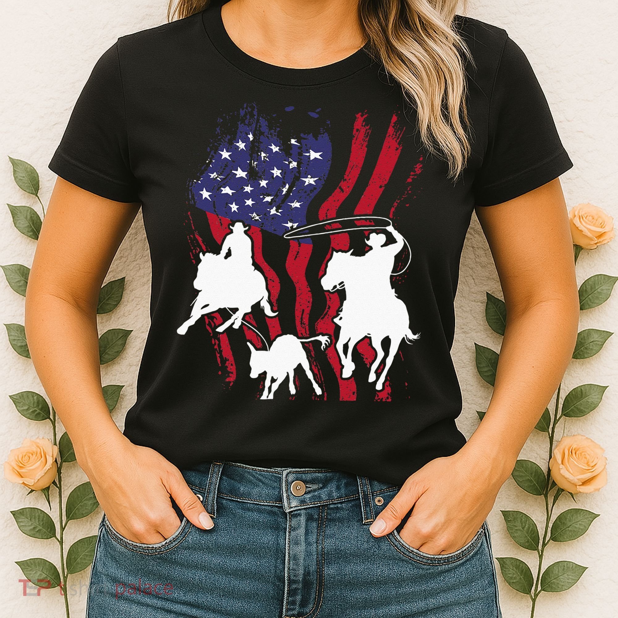 Rodeo Team Roping Horse Riding Equestrian Header Heeler Women's T-Shirt