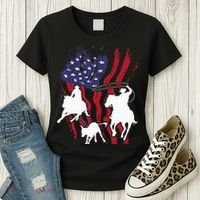 Rodeo Team Roping Horse Riding Equestrian Header Heeler Women's T-Shirt thumb 3