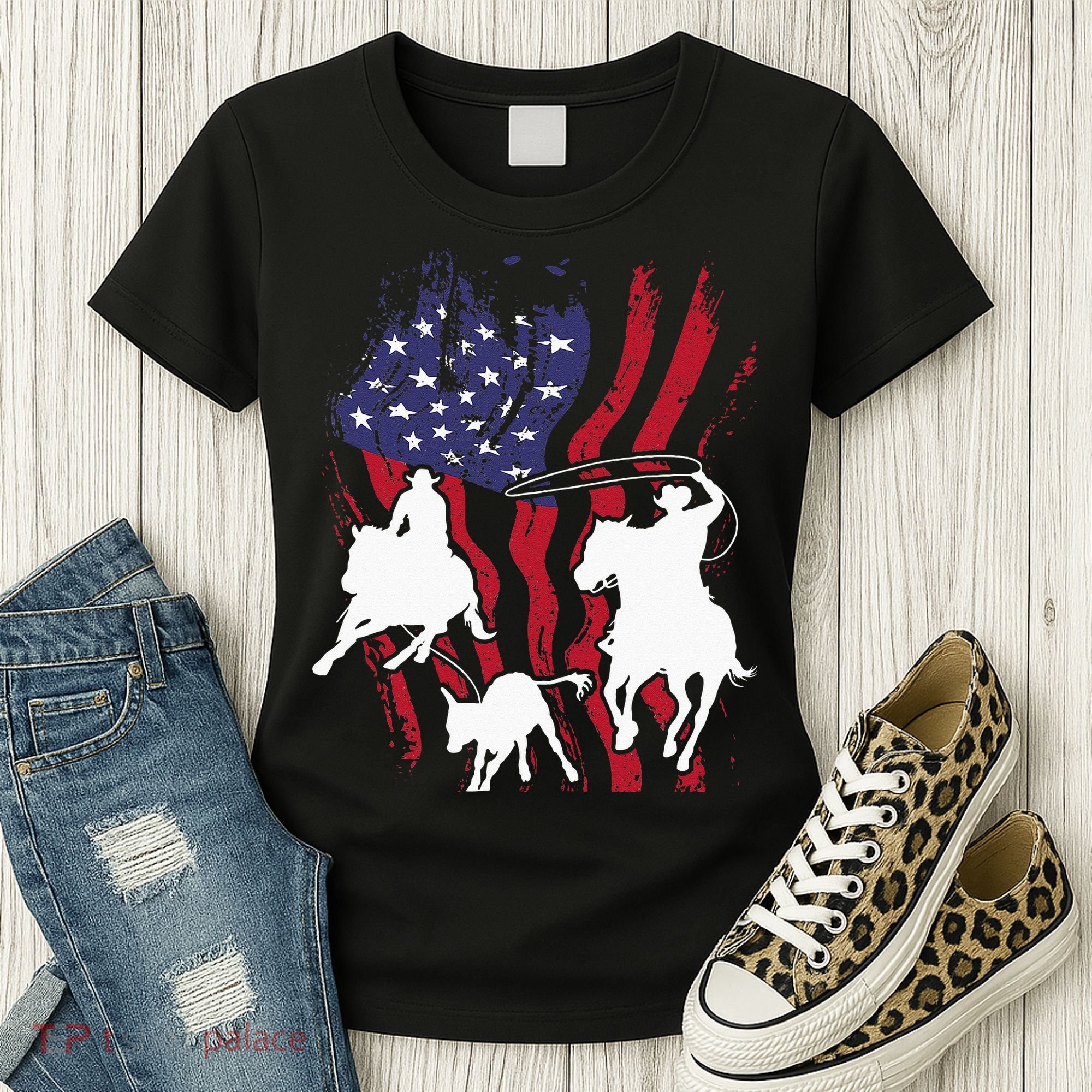 Rodeo Team Roping Horse Riding Equestrian Header Heeler Women's T-Shirt