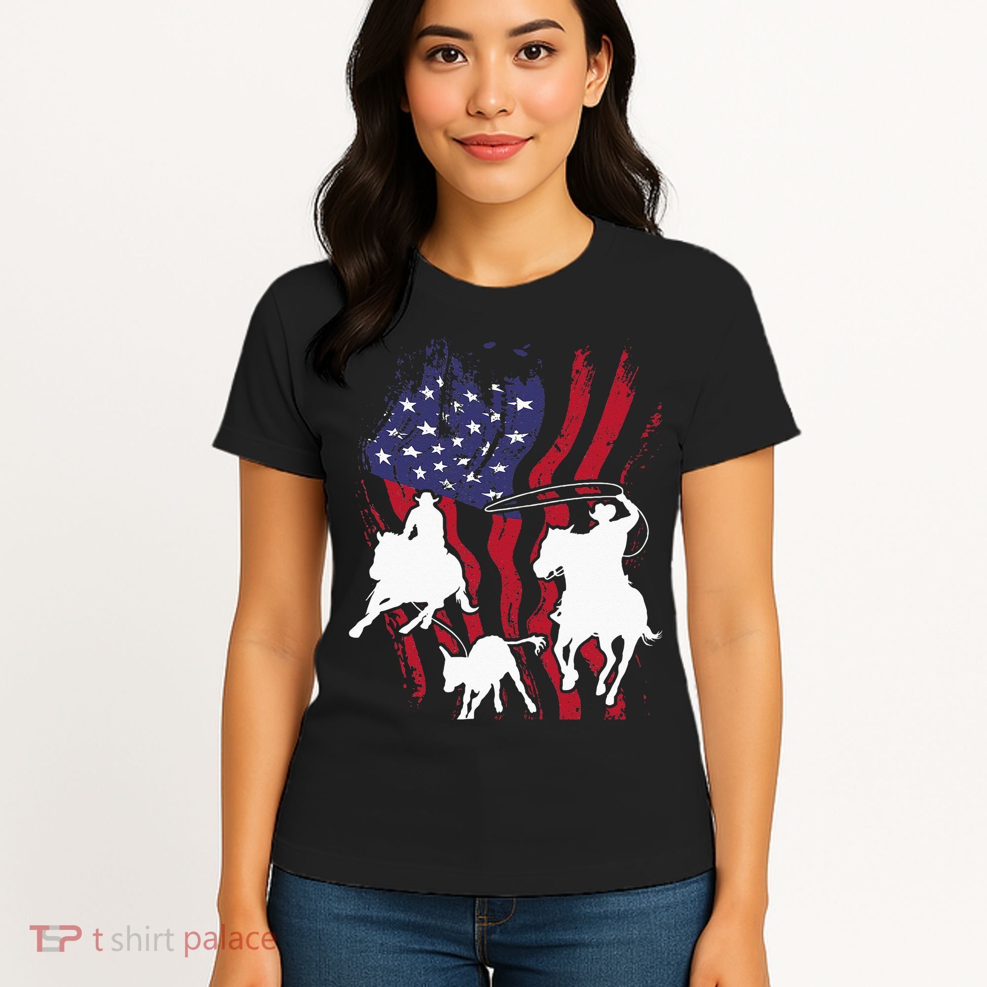 Rodeo Team Roping Horse Riding Equestrian Header Heeler Women's T-Shirt