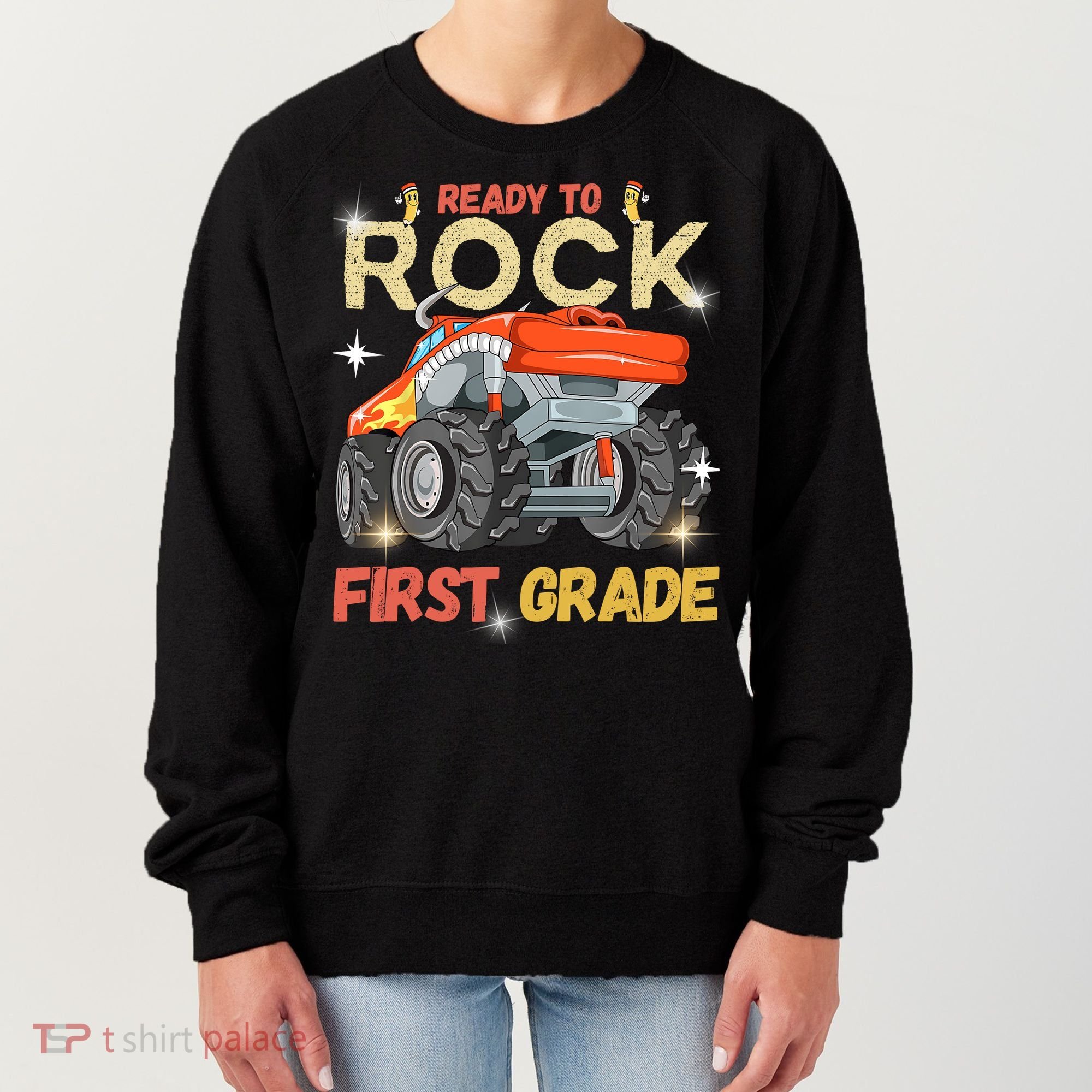 Ready To Rock First Grade First Day Of First Grade For Kids Women's Sweatshirt