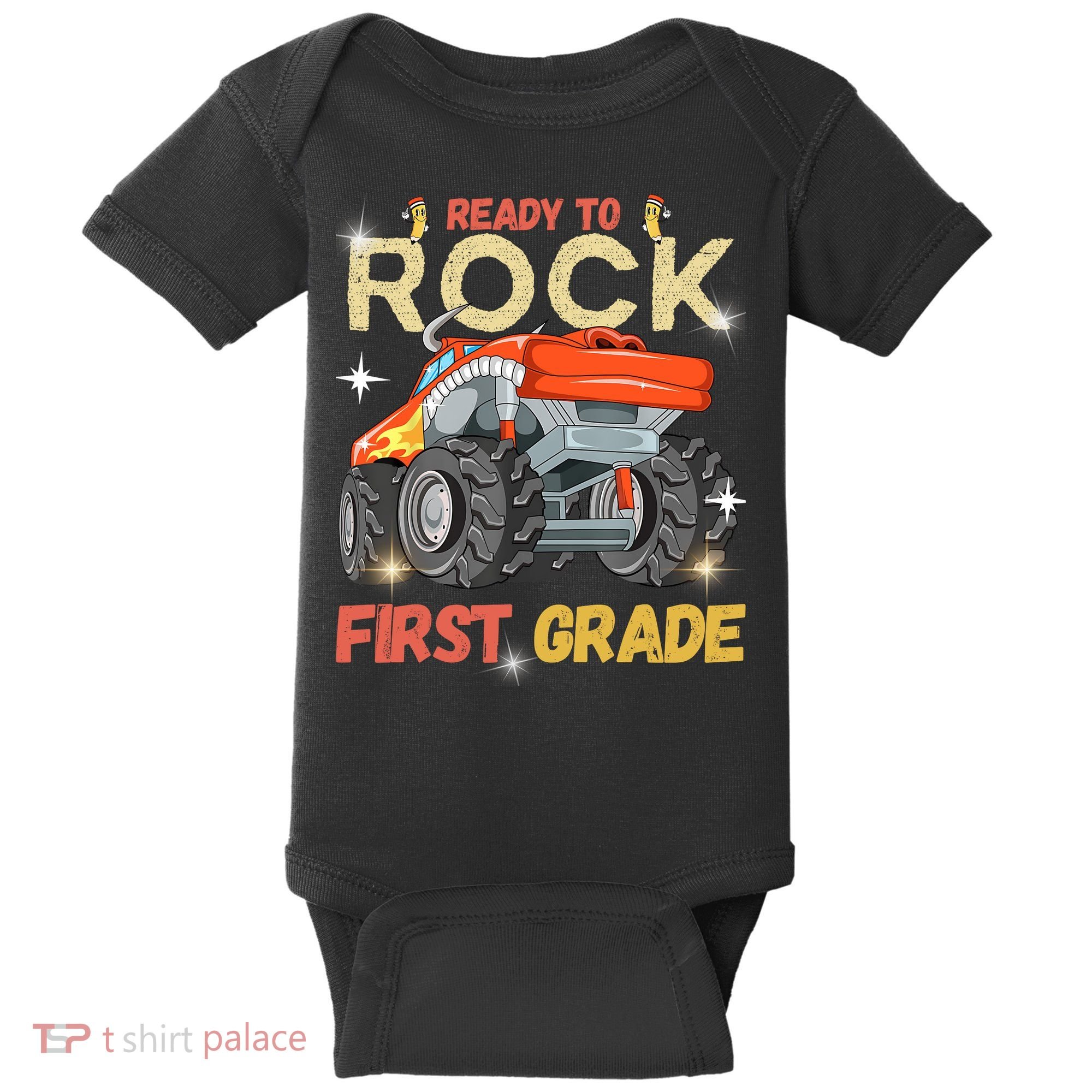 Ready To Rock First Grade First Day Of First Grade For Kids Baby Bodysuit