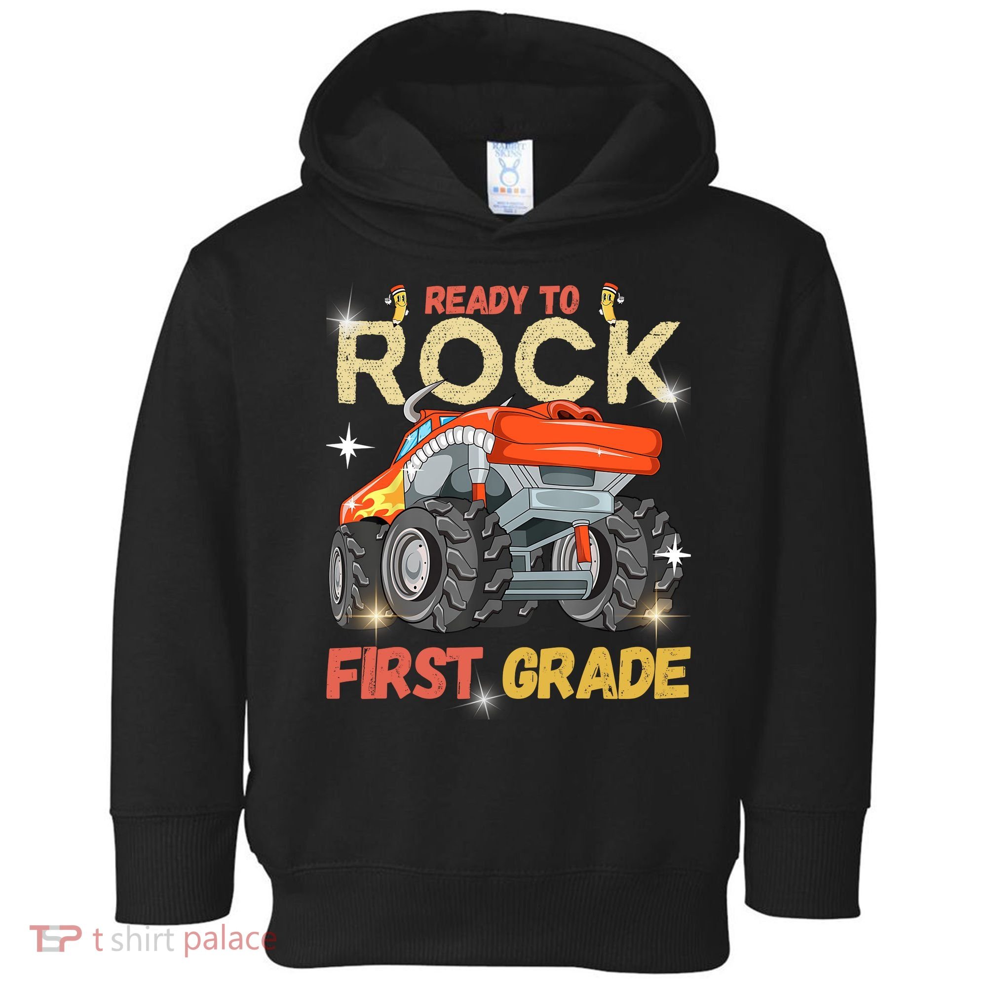 Ready To Rock First Grade First Day Of First Grade For Kids Toddler Hoodie