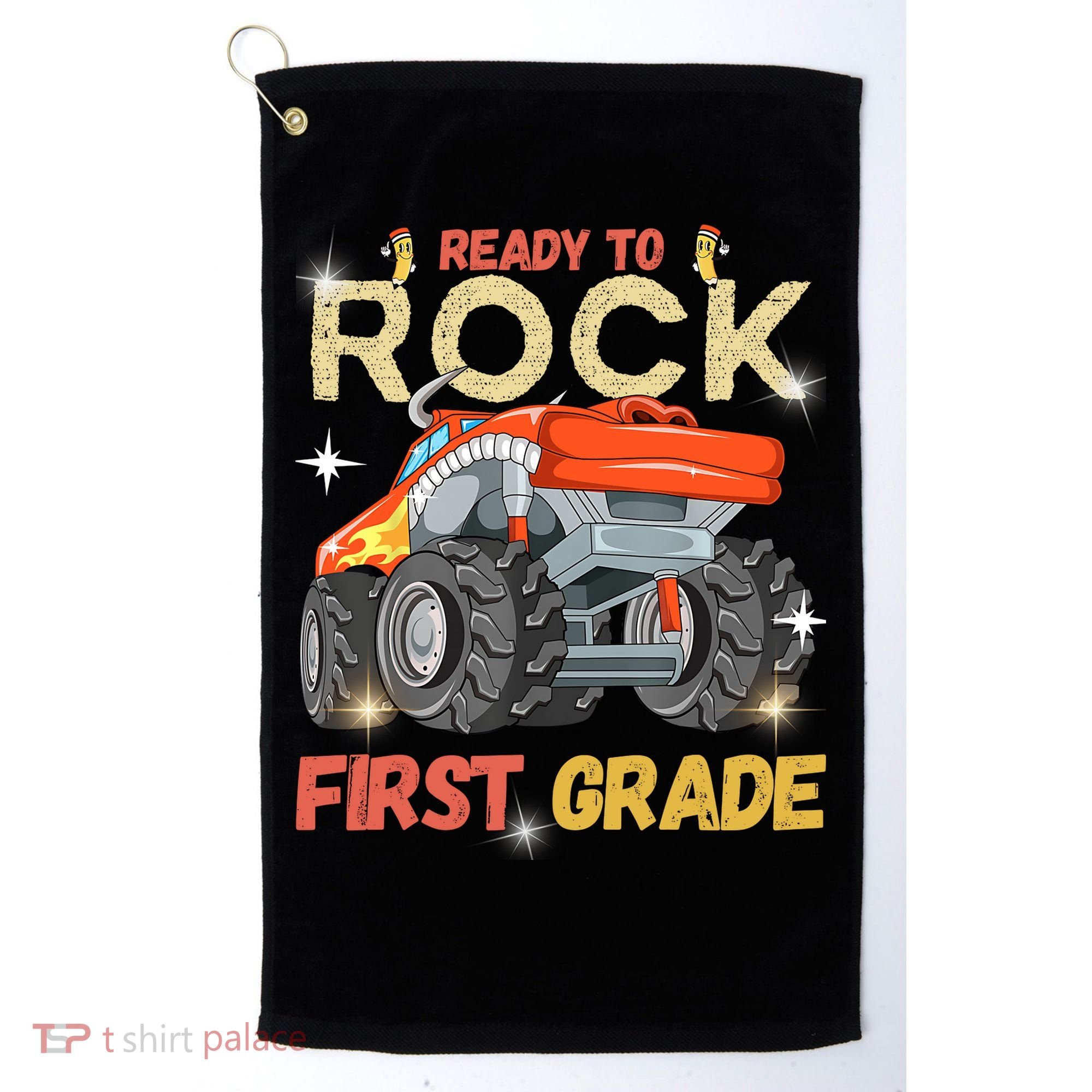 Ready To Rock First Grade First Day Of First Grade For Kids Golf Towel