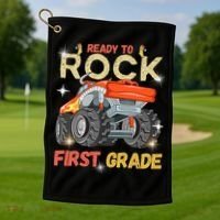Ready To Rock First Grade First Day Of First Grade For Kids Golf Towel thumb 1