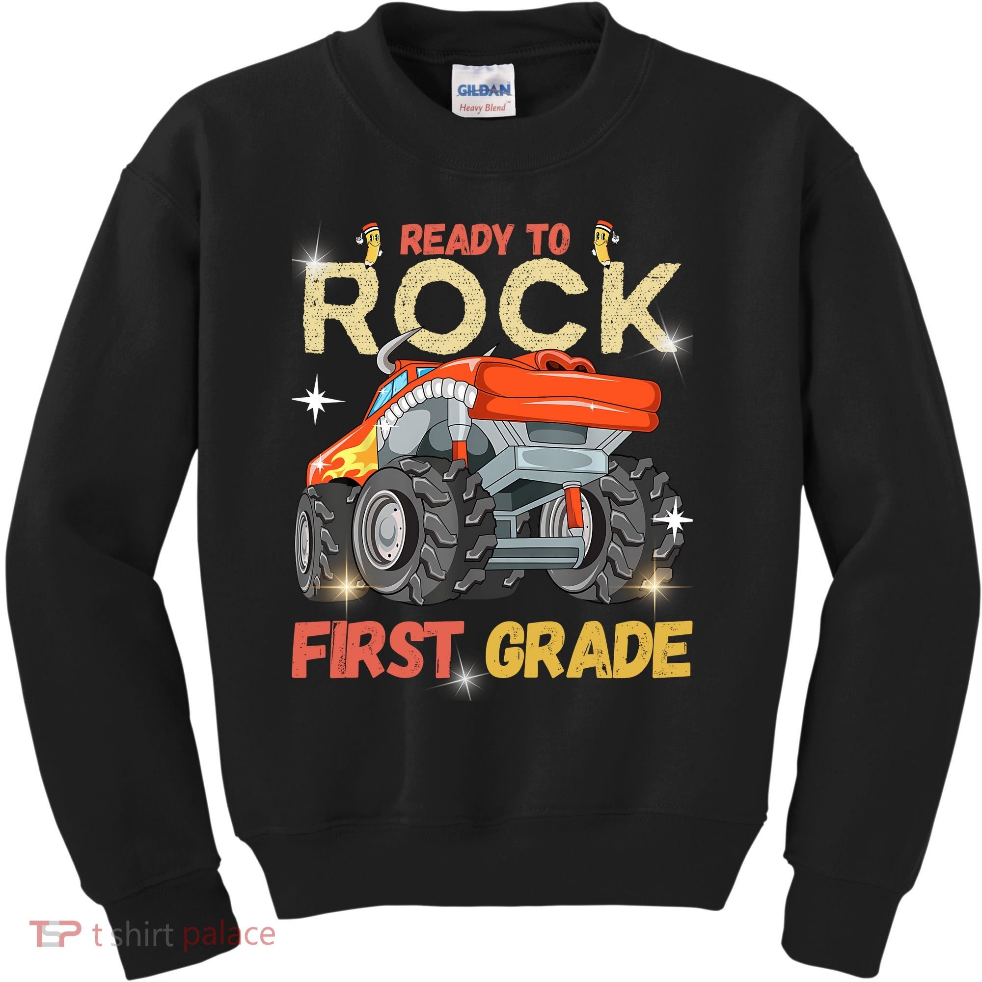 Ready To Rock First Grade First Day Of First Grade For Kids Kids Sweatshirt