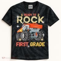 Ready To Rock First Grade First Day Of First Grade For Kids Kids Tie-Dye T-Shirt thumb 0