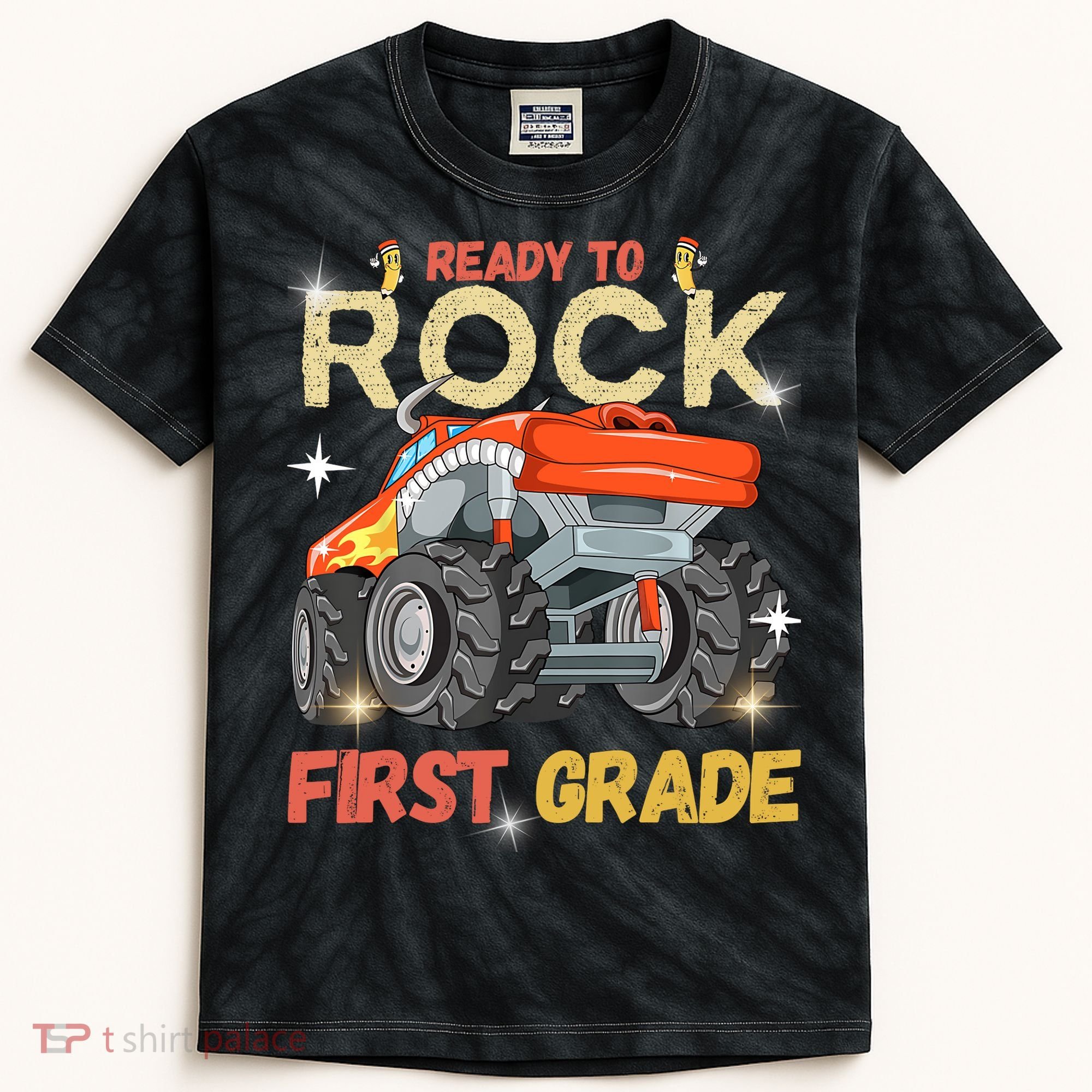 Ready To Rock First Grade First Day Of First Grade For Kids Kids Tie-Dye T-Shirt