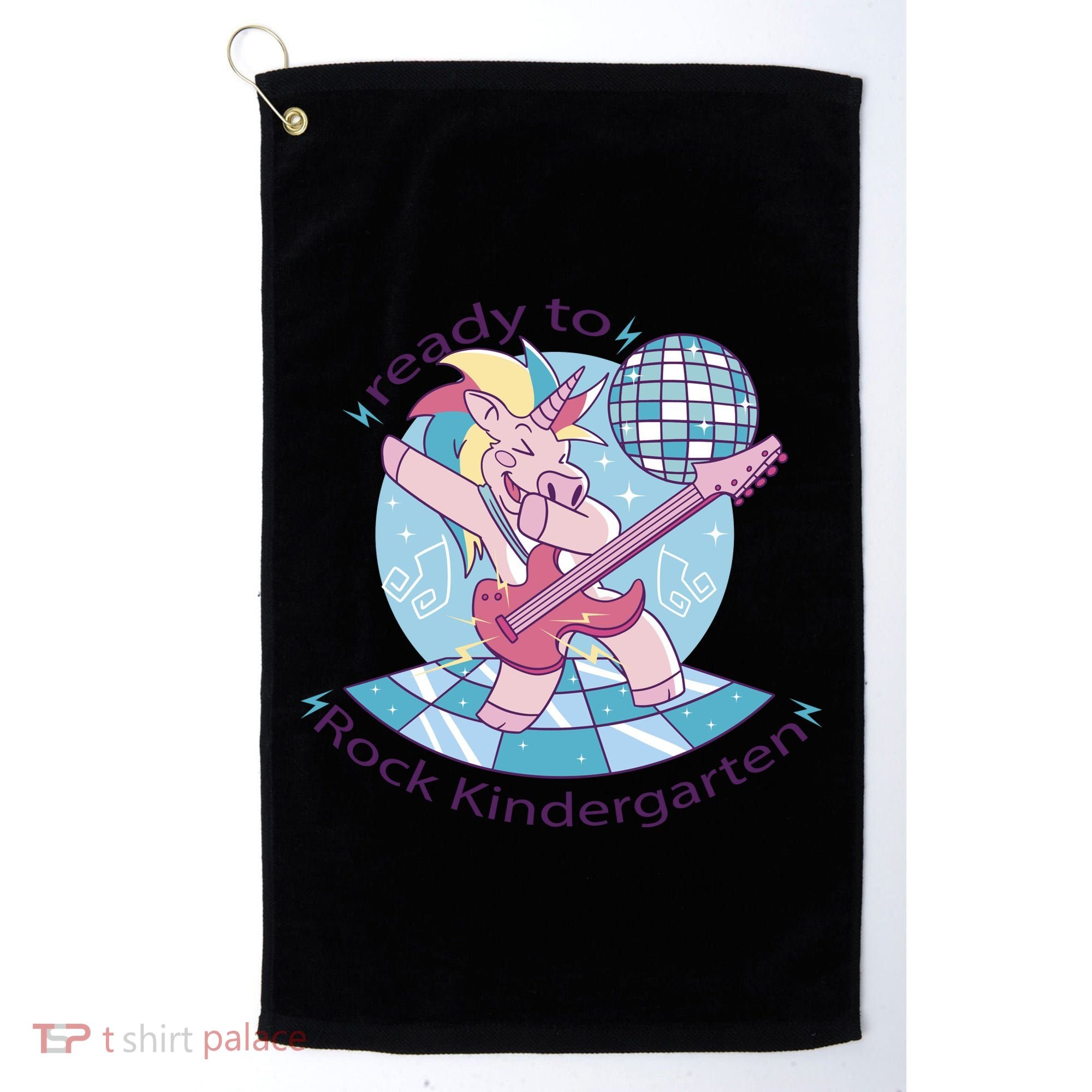 Ready To Rock Kindergarten Unicorn Back To School Golf Towel