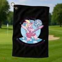 Ready To Rock Kindergarten Unicorn Back To School Golf Towel thumb 1