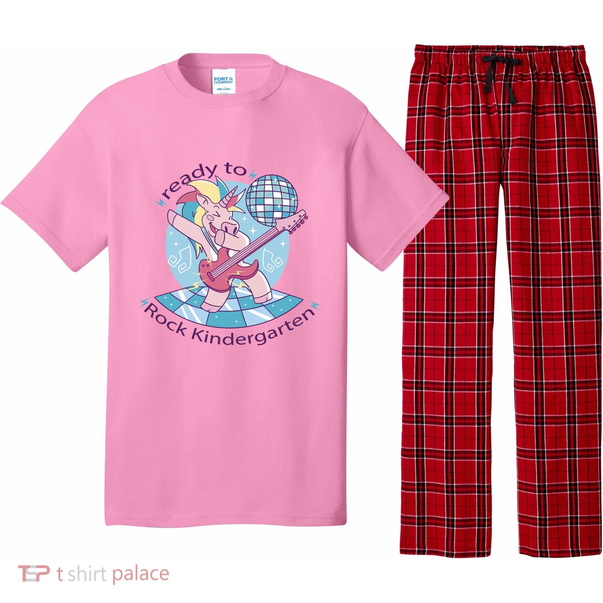 Ready To Rock Kindergarten Unicorn Back To School Pajama Set