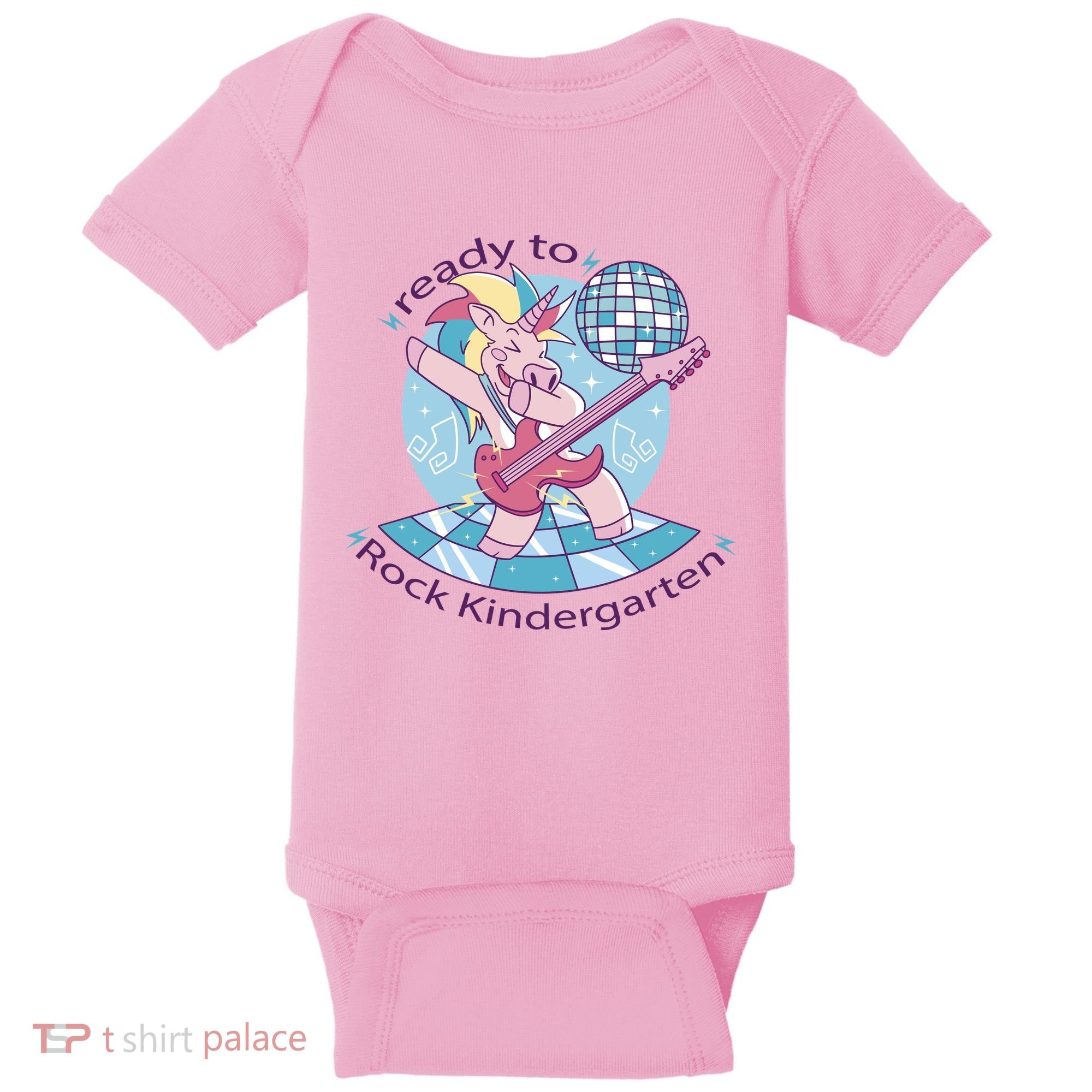 Ready To Rock Kindergarten Unicorn Back To School Baby Bodysuit