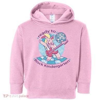 Ready To Rock Kindergarten Unicorn Back To School Toddler Hoodie