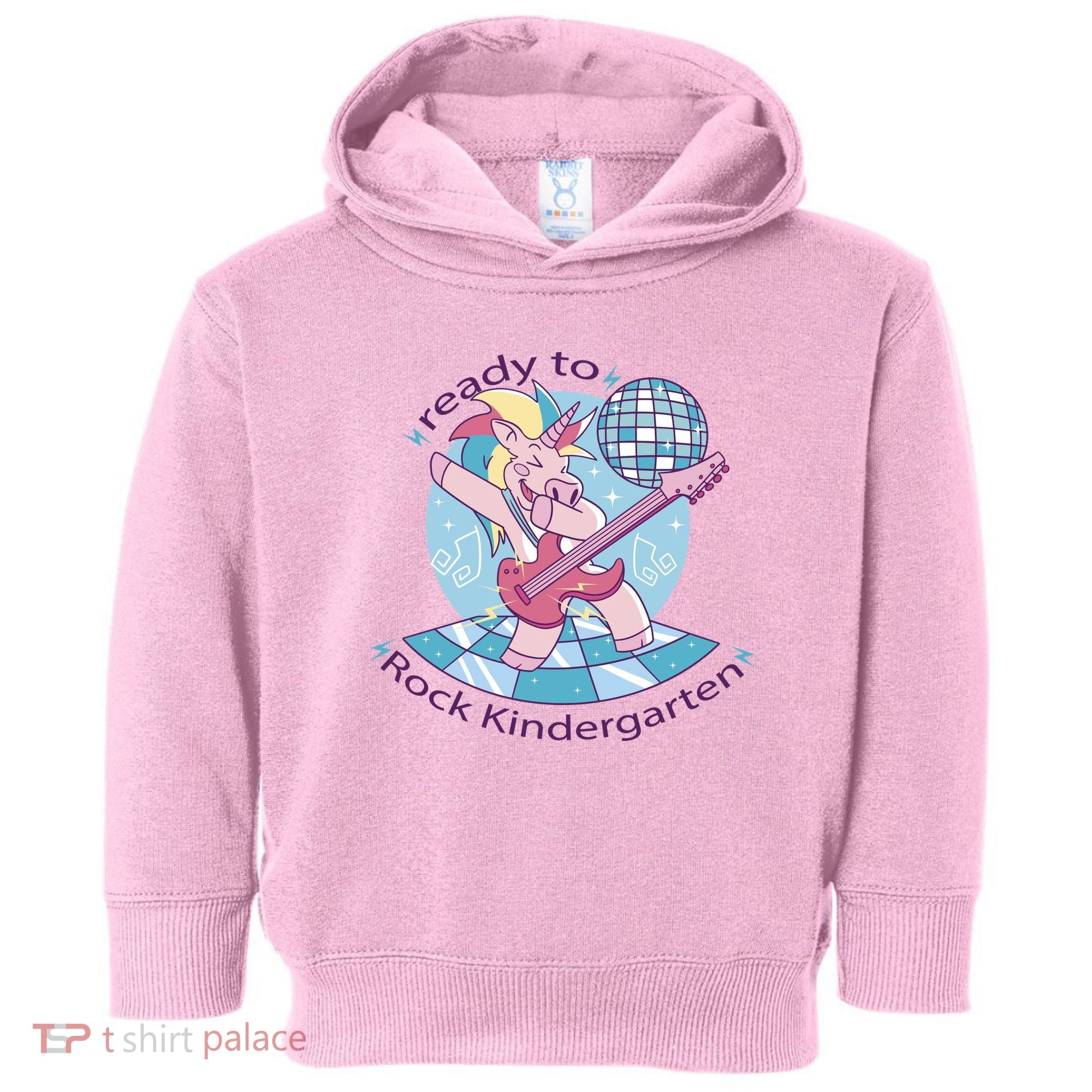 Ready To Rock Kindergarten Unicorn Back To School Toddler Hoodie