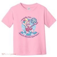 Ready To Rock Kindergarten Unicorn Back To School Toddler T-Shirt thumb 0