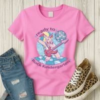 Ready To Rock Kindergarten Unicorn Back To School Women's T-Shirt thumb 3