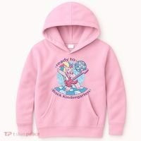 Ready To Rock Kindergarten Unicorn Back To School Kids Hoodie thumb 0