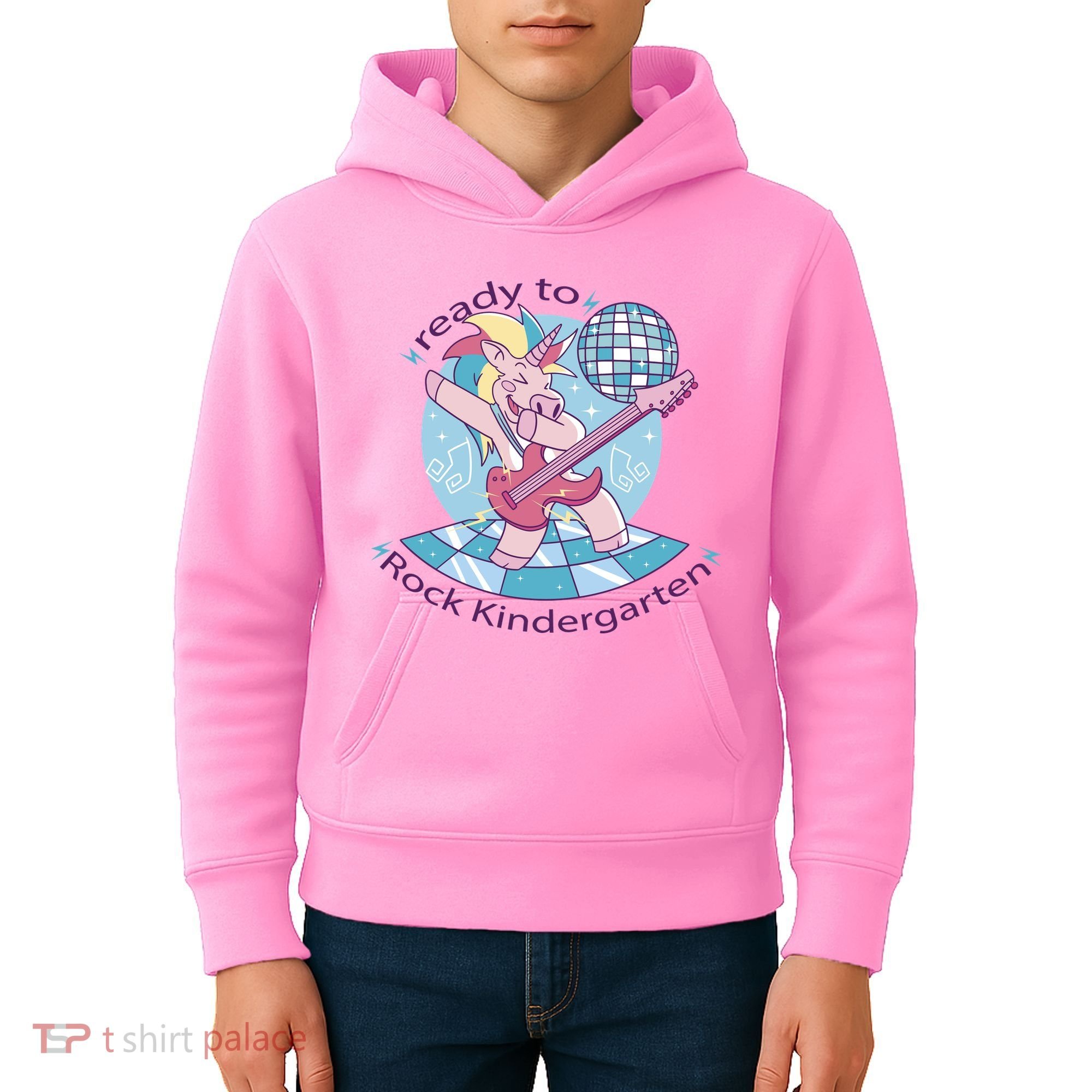 Ready To Rock Kindergarten Unicorn Back To School Kids Hoodie