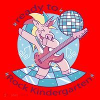 Ready To Rock Kindergarten Unicorn Back To School Santa Hat thumb 1