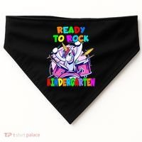 Ready To Rock Kindergarten Drumming Unicorn Preschool Meaningful Gift USA-Made Doggie Bandana thumb 0