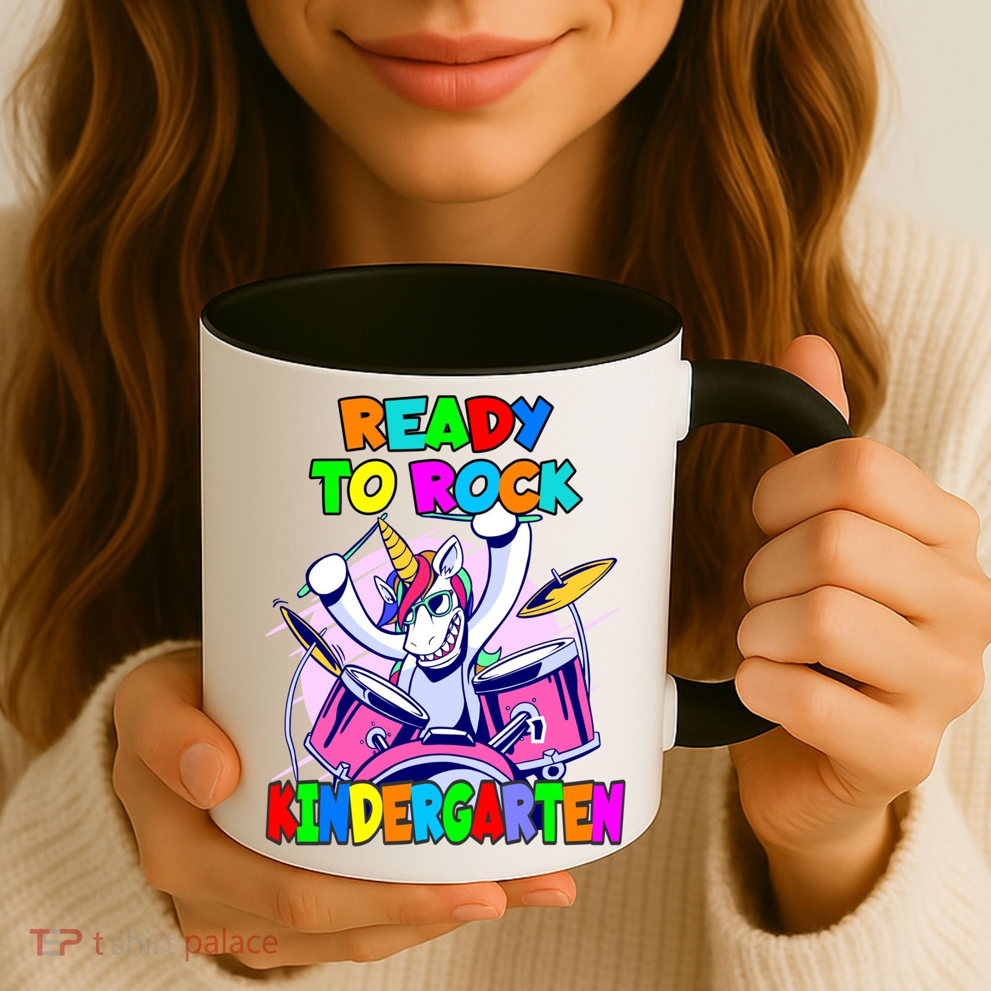 Ready To Rock Kindergarten Drumming Unicorn Preschool Meaningful Gift Coffee Mug