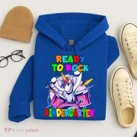 Ready To Rock Kindergarten Drumming Unicorn Preschool Meaningful Gift Hoodie thumb 4