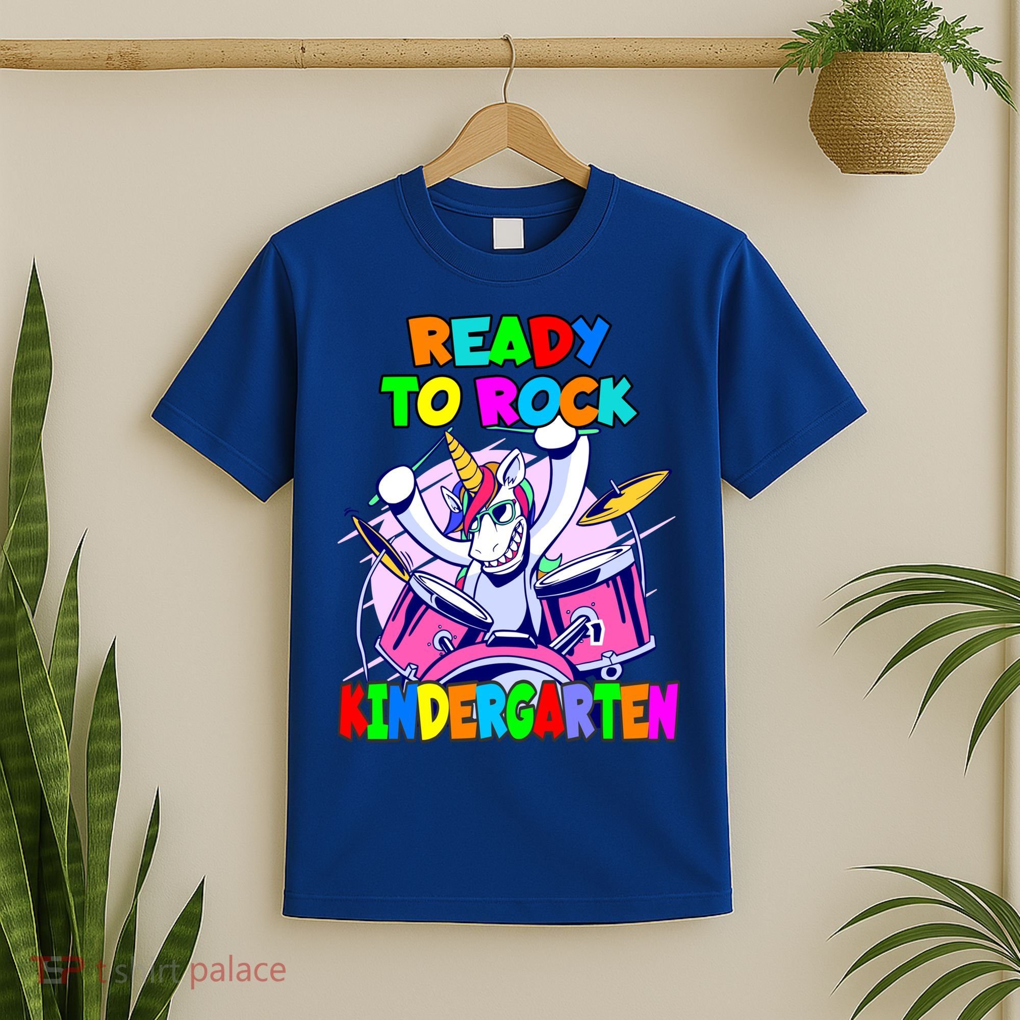 Ready To Rock Kindergarten Drumming Unicorn Preschool Meaningful Gift T-Shirt