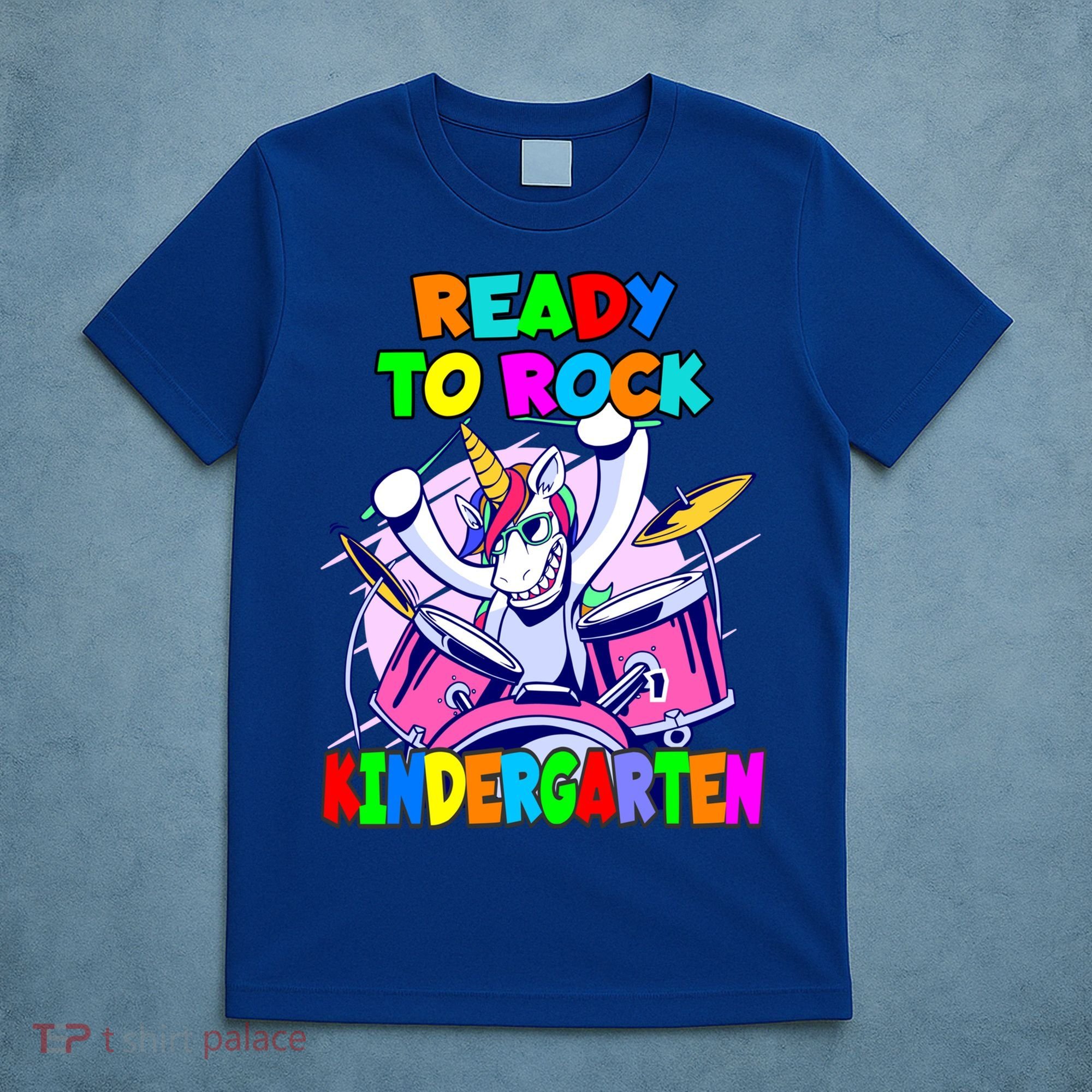 Ready To Rock Kindergarten Drumming Unicorn Preschool Meaningful Gift T-Shirt