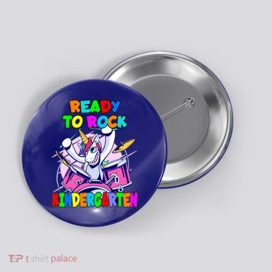 Ready To Rock Kindergarten Drumming Unicorn Preschool Meaningful Gift Button