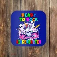 Ready To Rock Kindergarten Drumming Unicorn Preschool Meaningful Gift Coaster thumb 0