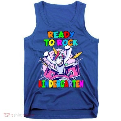 Ready To Rock Kindergarten Drumming Unicorn Preschool Meaningful Gift Tank Top