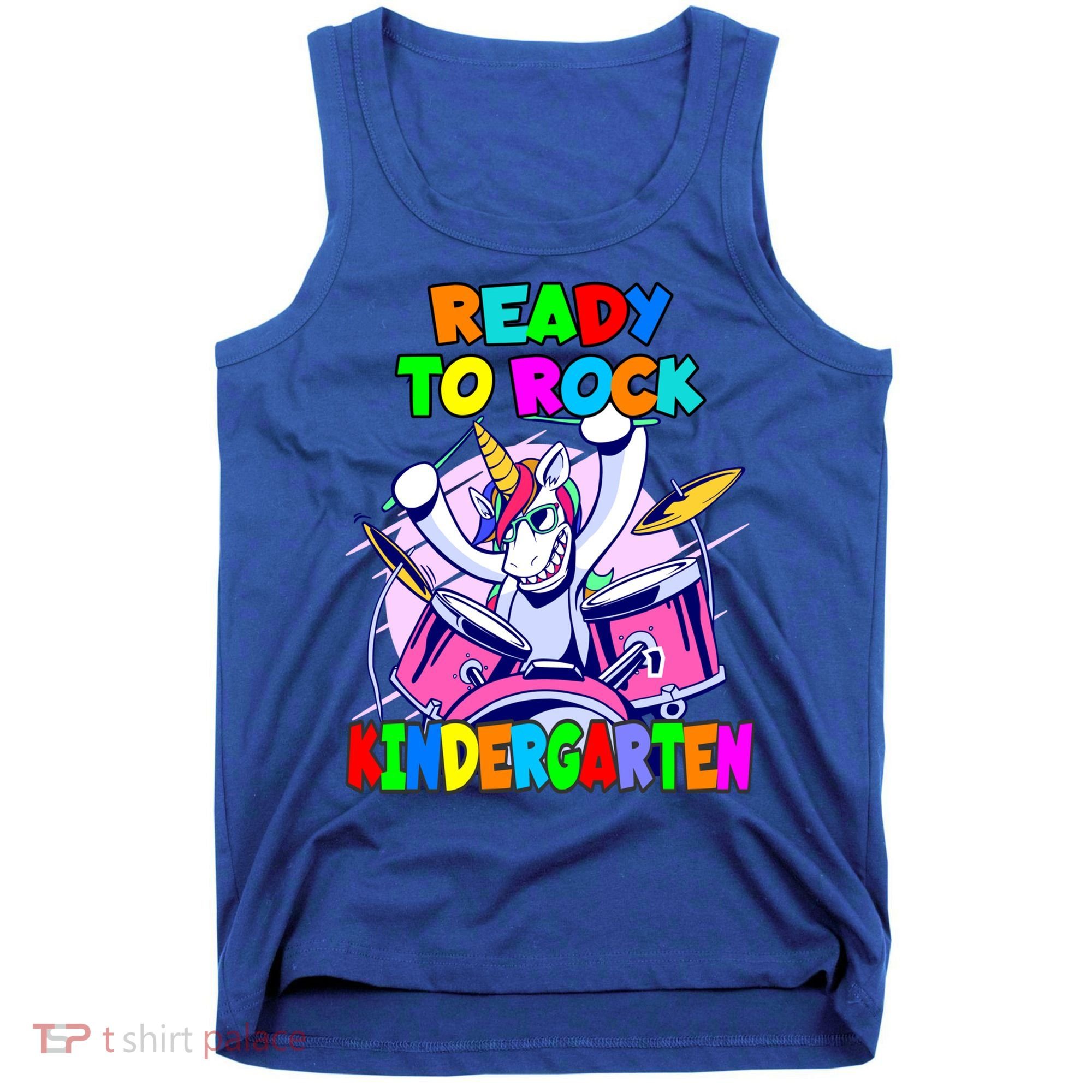 Ready To Rock Kindergarten Drumming Unicorn Preschool Meaningful Gift Tank Top