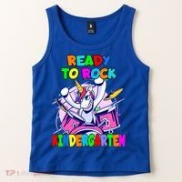 Ready To Rock Kindergarten Drumming Unicorn Preschool Meaningful Gift Tank Top thumb 2