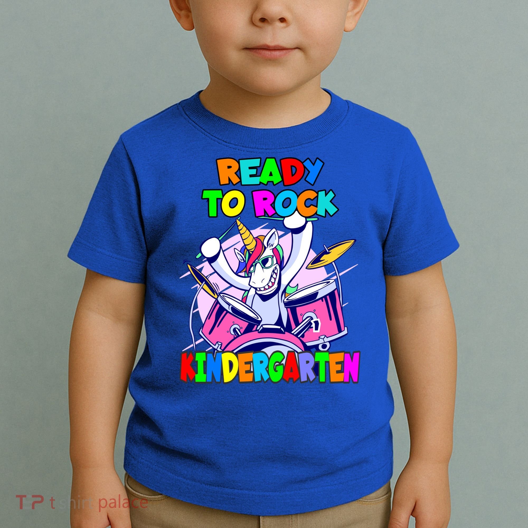 Ready To Rock Kindergarten Drumming Unicorn Preschool Meaningful Gift Toddler T-Shirt