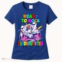 Ready To Rock Kindergarten Drumming Unicorn Preschool Meaningful Gift Women's T-Shirt thumb 0
