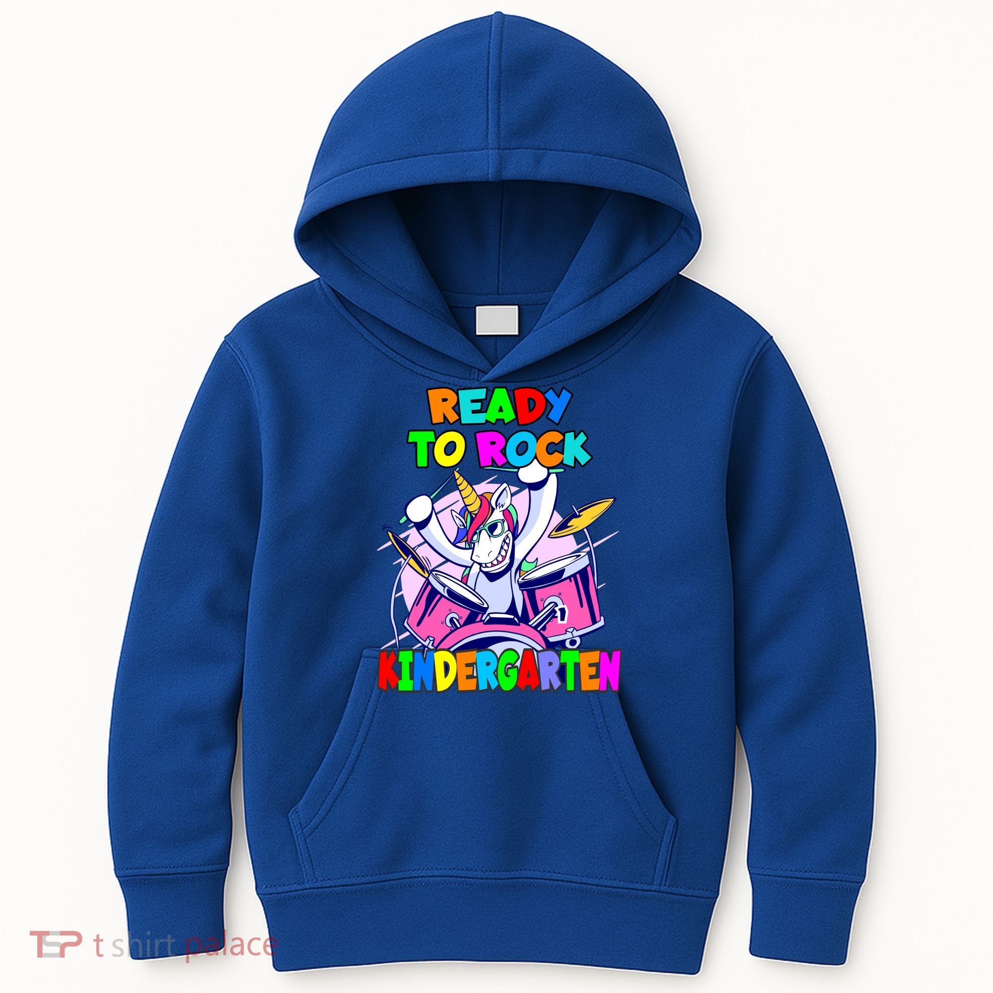Ready To Rock Kindergarten Drumming Unicorn Preschool Meaningful Gift Kids Hoodie