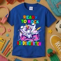 Ready To Rock Kindergarten Drumming Unicorn Preschool Meaningful Gift Kids T-Shirt thumb 3