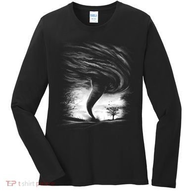 Realistic Tornado Women's Long Sleeve Shirt