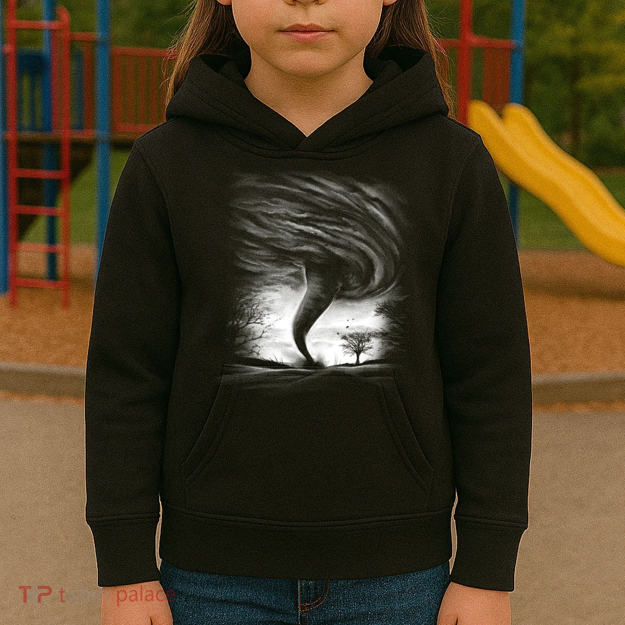 Realistic Tornado Kids Hoodie