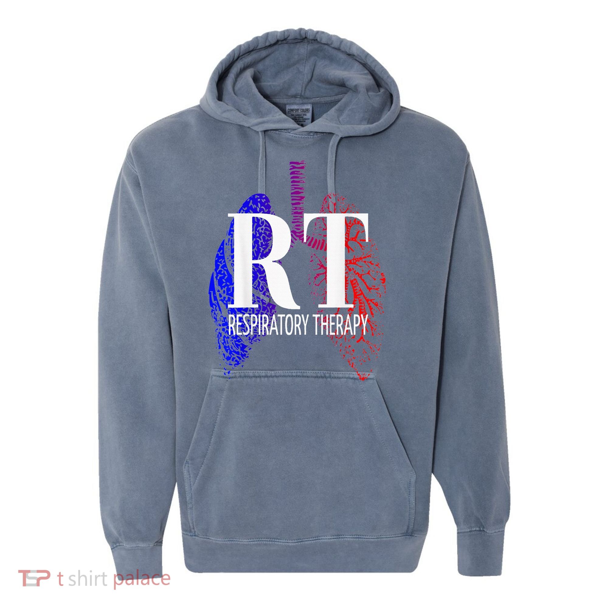 Respiratory Therapy Rrt Respiratory Care Comfort Colors Garment-Dyed Hooded Sweatshirt