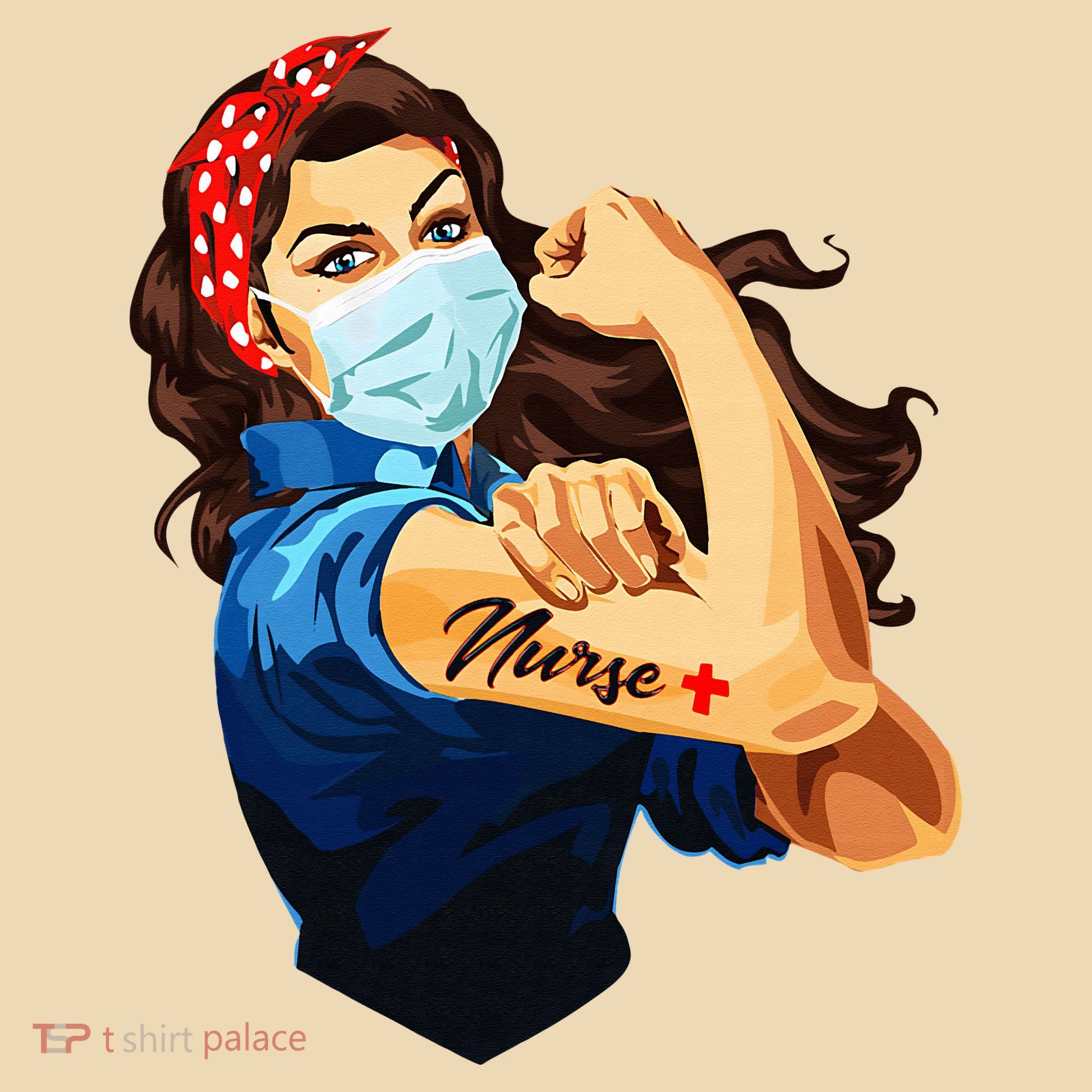 Rosie The Riveter Woman Nurse Tote Bag