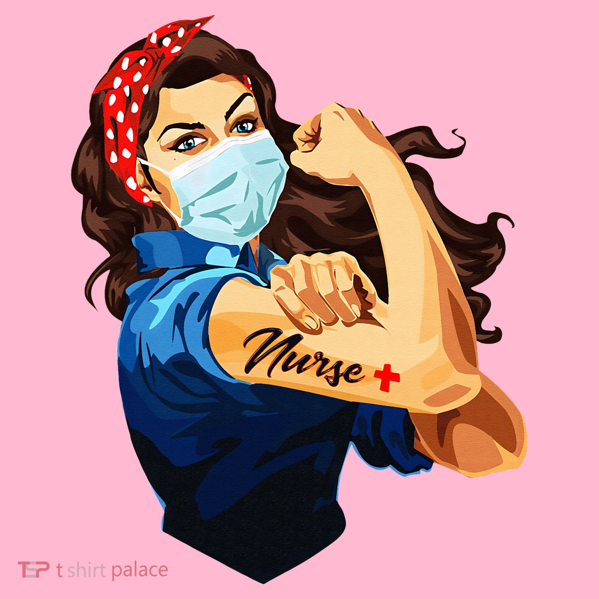 Rosie The Riveter Woman Nurse Coaster