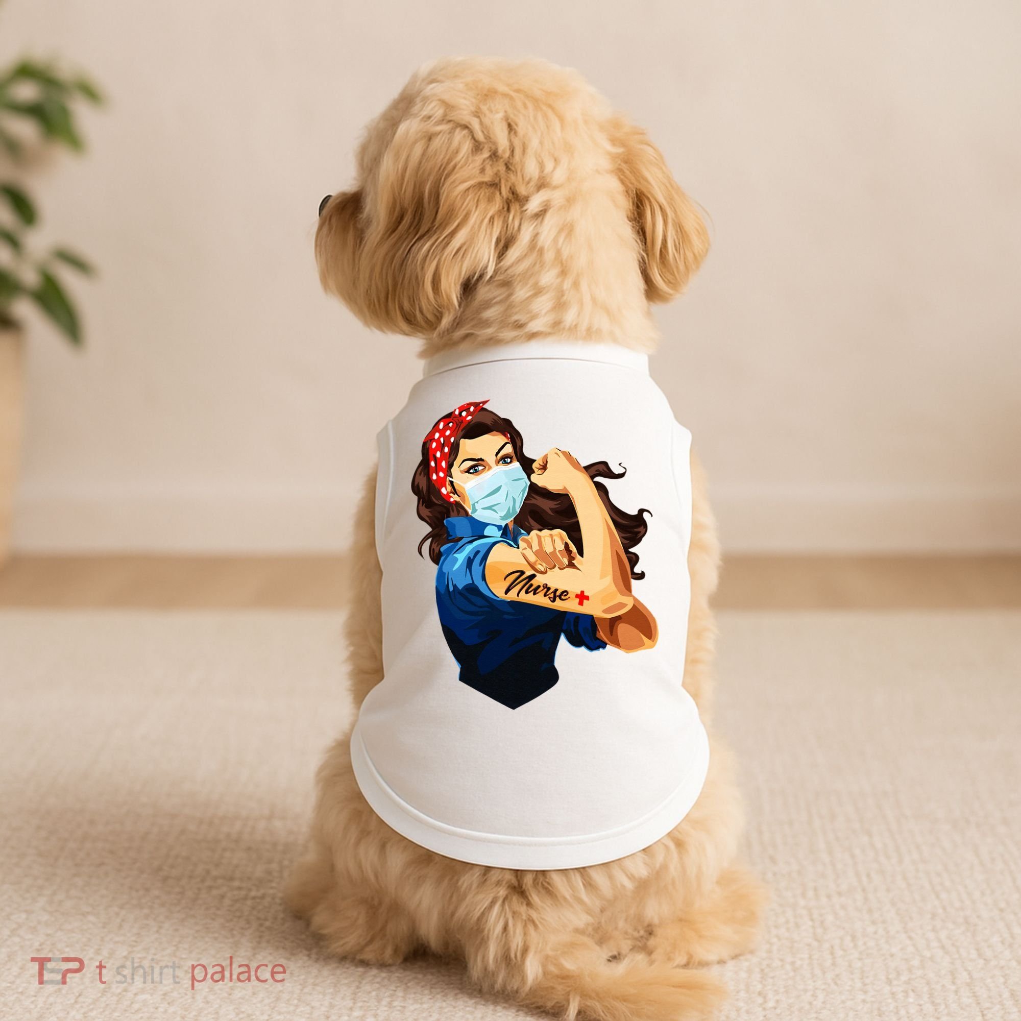 Rosie The Riveter Woman Nurse Doggie Tank