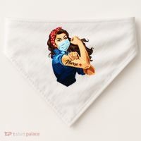 Rosie The Riveter Woman Nurse USA-Made Doggie Bandana thumb 0