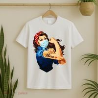 Rosie The Riveter Woman Nurse T-Shirt thumb 2