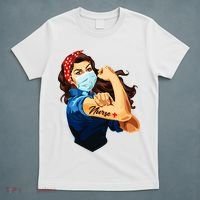Rosie The Riveter Woman Nurse T-Shirt thumb 5