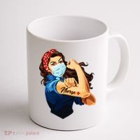 Rosie The Riveter Woman Nurse Coffee Mug thumb 1