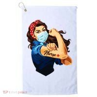 Rosie The Riveter Woman Nurse Golf Towel thumb 0