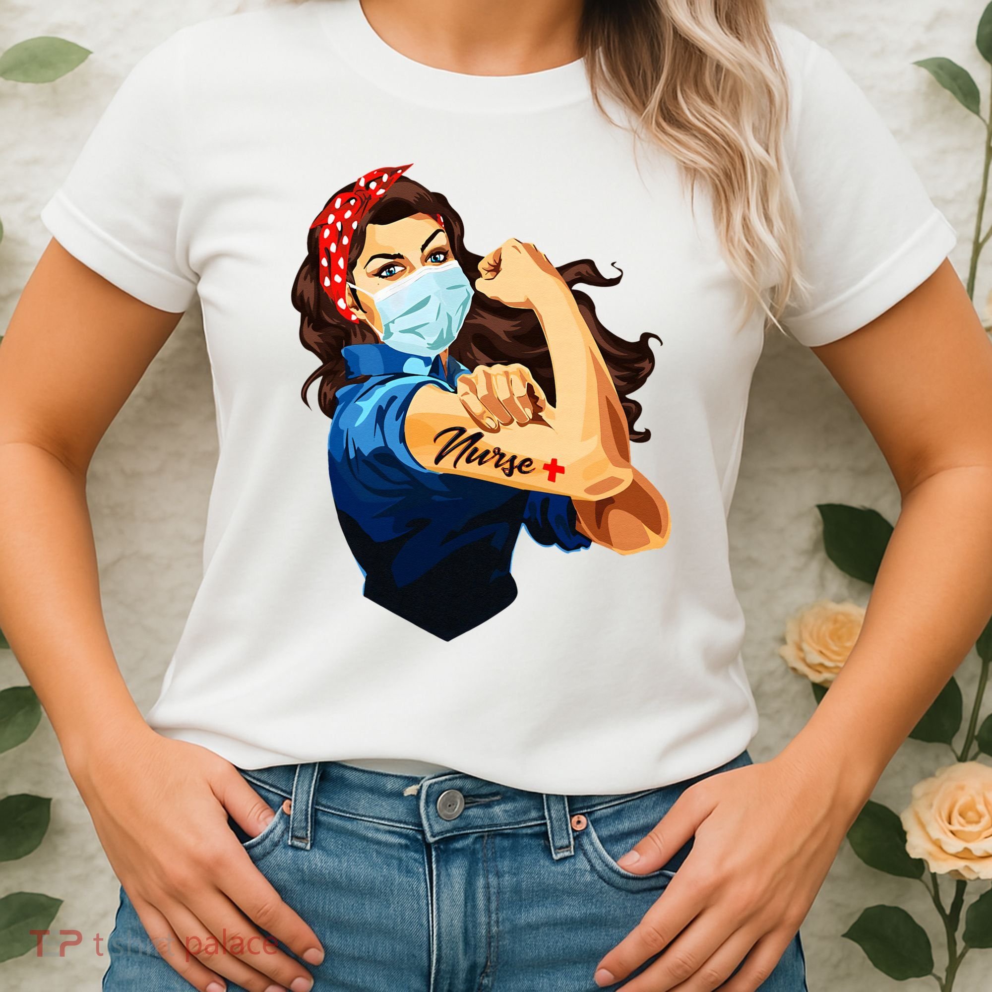 Rosie The Riveter Woman Nurse Women's T-Shirt